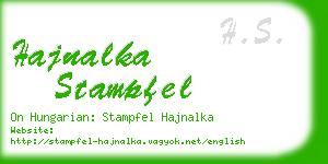 hajnalka stampfel business card